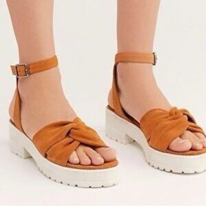 Free People Essex Knotted Ankle Strap Sandals